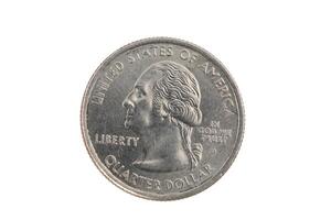 Closeup of United States Quarter Coin Heads photo