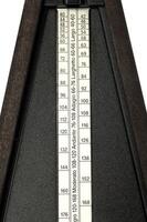 closeup of tempo settings on metronome moderato to largo photo