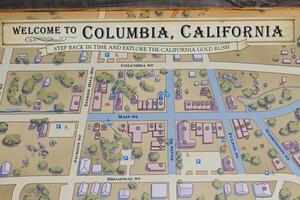 Columbia, California, 2023 - detalle de estado parque mapa foto