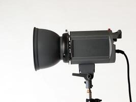 Profile view of studio monoligth strobe flash photo