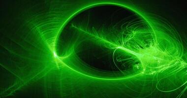 Green Abstract Lines Curves Particles Background photo