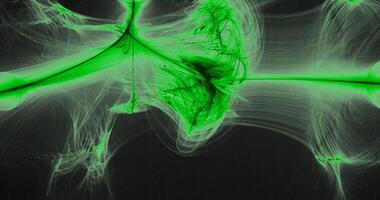 Green Abstract Lines Curves Particles Background photo