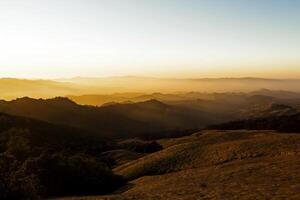 Sunset Lighting On Rolling Foothills From Mount Diablo photo