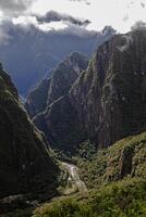 Urubamba River Seen From Machu Picchu Peru photo