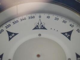 Close-up Detail Of Ship's Compass From 310 To 50 Degrees photo