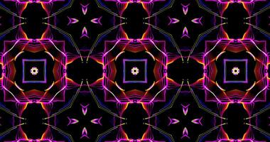 Kaleidoscopic Pattern On Dark Background In Vibrant Colors photo