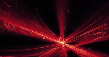 Red Abstract Lines Curves Particles Background photo