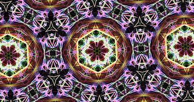 Kaleidoscopic Pattern On Dark Background In Vibrant Colors photo