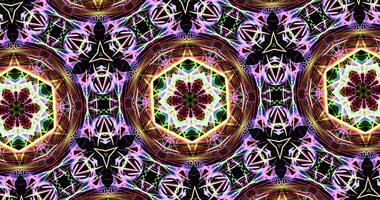 Kaleidoscopic Pattern On Dark Background In Vibrant Colors photo