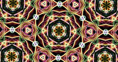 Kaleidoscopic Pattern On Dark Background In Vibrant Colors photo