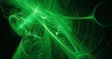 Green Abstract Lines Curves Particles Background photo