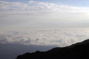 Cloud Layer Over the Ocean From Island photo