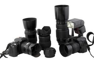 Digital SLR camera system lens flash bodies photo