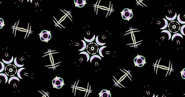Kaleidoscopic Pattern On Dark Background In Vibrant Colors photo