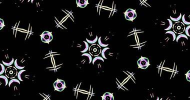 Kaleidoscopic Pattern On Dark Background In Vibrant Colors photo