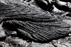 Old Cooled Black Lava Flows Big Island Hawaii photo