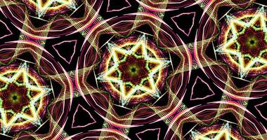 Kaleidoscopic Pattern On Dark Background In Vibrant Colors photo