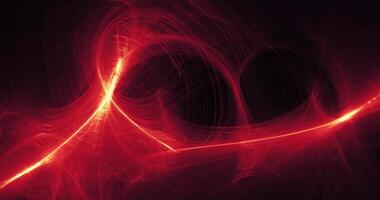 Red And Yellow Abstract Design Lines Curves Particles photo