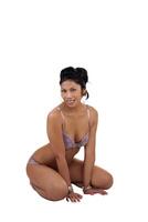 Young Pacific Islander Woman in Purple Lingerie photo