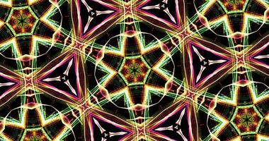 Kaleidoscopic Pattern On Dark Background In Vibrant Colors photo