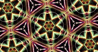 Kaleidoscopic Pattern On Dark Background In Vibrant Colors photo