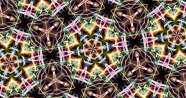 Kaleidoscopic Pattern On Dark Background In Vibrant Colors photo