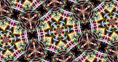 Kaleidoscopic Pattern On Dark Background In Vibrant Colors photo