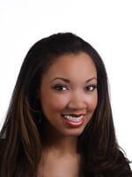 Portrait young black woman orthodontist braces photo