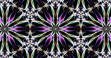 Kaleidoscopic Pattern On Dark Background In Vibrant Colors photo