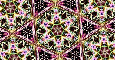 Kaleidoscopic Pattern On Dark Background In Vibrant Colors photo