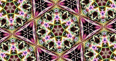 Kaleidoscopic Pattern On Dark Background In Vibrant Colors photo