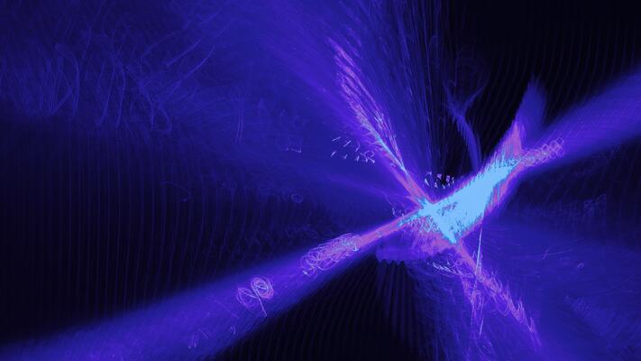 Abstract Patterns On Dark Background With Blue And Purple Lines
