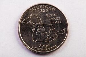 United States Quarter Coin For Michigan photo