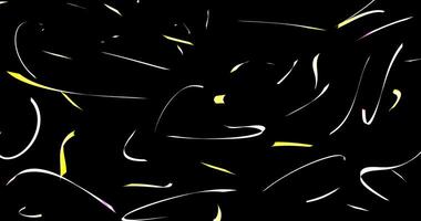 Abstract Pattern Of Strokes In Yellow And White On Dark Background photo