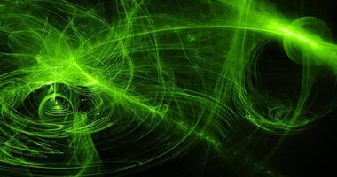 Green Abstract Lines Curves Particles Background photo