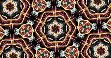 Kaleidoscopic Pattern On Dark Background In Vibrant Colors photo