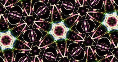 Kaleidoscopic Pattern On Dark Background In Vibrant Colors photo