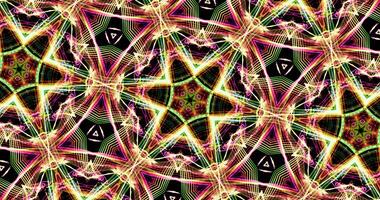 Kaleidoscopic Pattern On Dark Background In Vibrant Colors photo