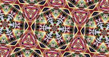 Kaleidoscopic Pattern On Dark Background In Vibrant Colors photo