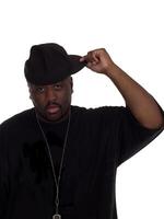 Young Black Man in Cap With Chain photo