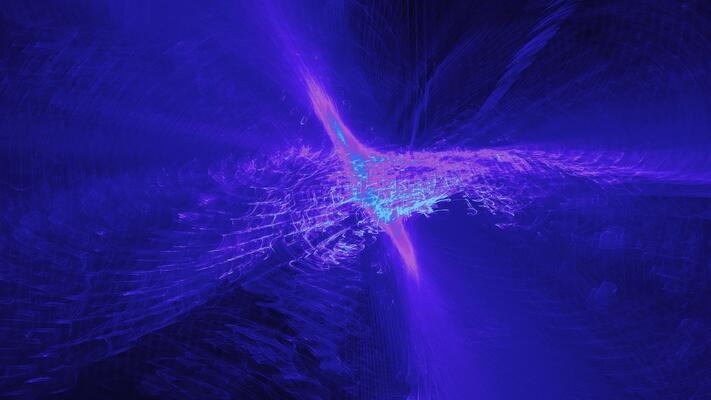 Abstract Patterns On Dark Background With Blue And Purple Lines
