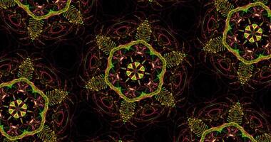 Kaleidoscopic Pattern On Dark Background In Vibrant Colors photo
