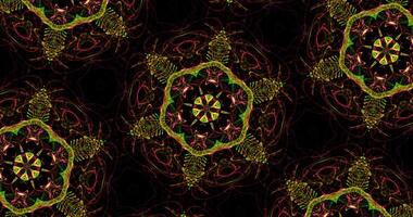 Kaleidoscopic Pattern On Dark Background In Vibrant Colors photo