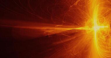 Yellow And Orange Abstract Lines Curves Particles Background photo