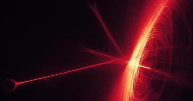 Red And Yellow Abstract Lines Curves Particles Background photo