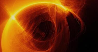 Yellow Red Orange Abstract Lines Curves Particles Background photo