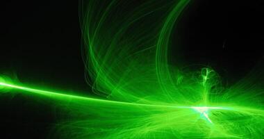 Green Abstract Lines Curves Particles Background photo