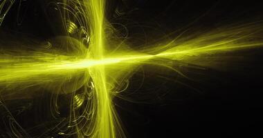 Yellow Abstract Lines Curves Particles Background photo