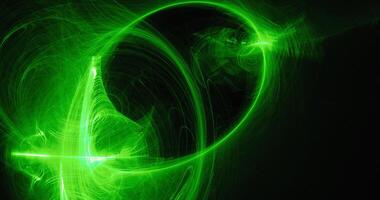 Green Abstract Lines Curves Particles Background photo