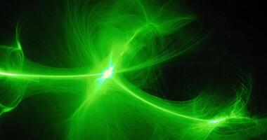 Green Abstract Lines Curves Particles Background photo